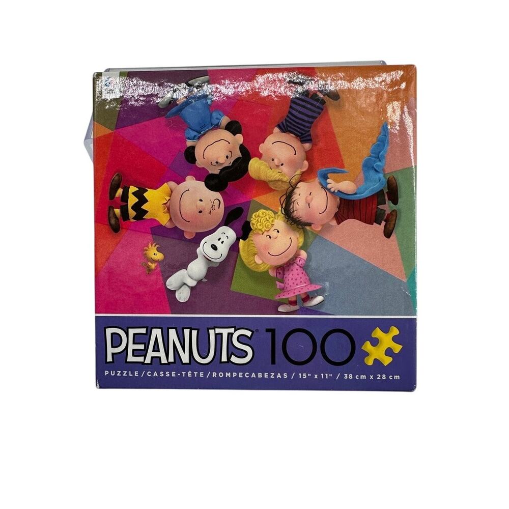 Peanuts Snoopy Woodstock Charlie Brown 100 Piece Puzzle Complete EUC kidcore